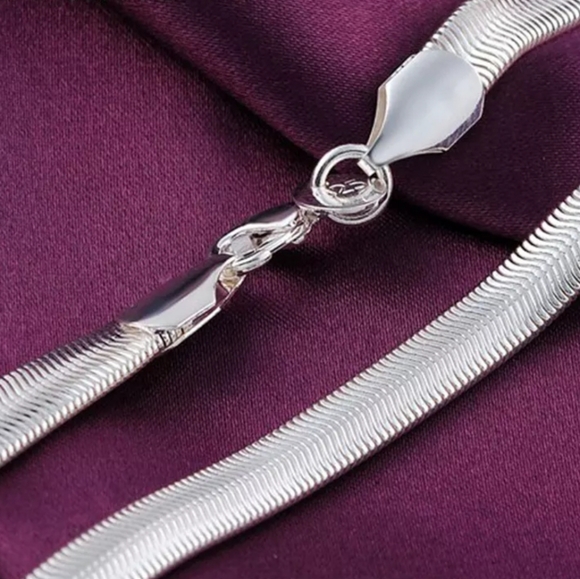 New 925 Sterling silver flat snake chain n… - Picture 4 of 6